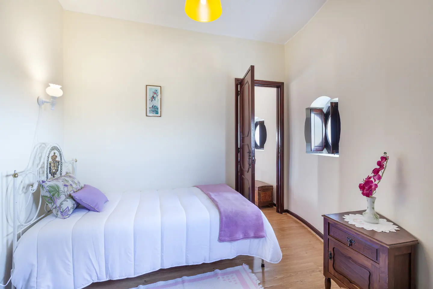 Circular windmill bedroom with distinctive round windows