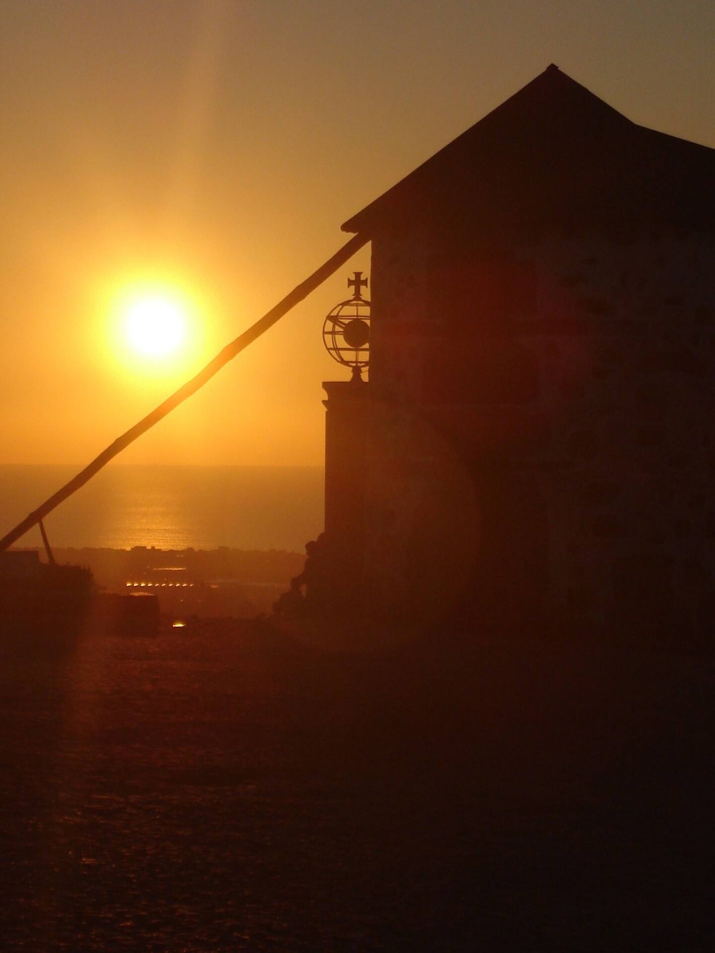 Sunset beside the windmill overlooking the Atlantic coast